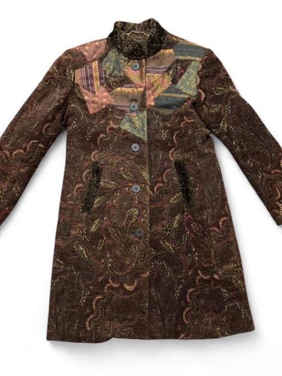 Jackets & Blazers - Vintage brown WRAPS patchwork coat